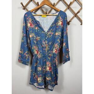 Dee Elle Floral Print Romper Size M